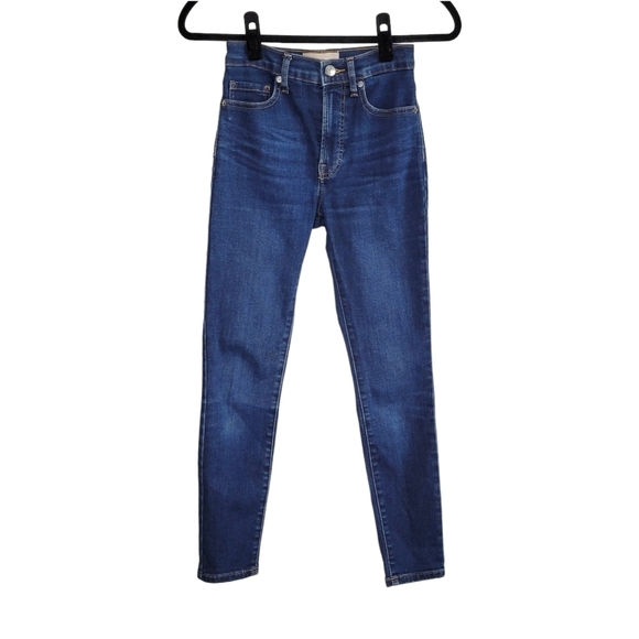 Everlane High Rise Skinny Ankle Length Stretch Denim Jeans Womens Size 23 Waist - Picture 1 of 11